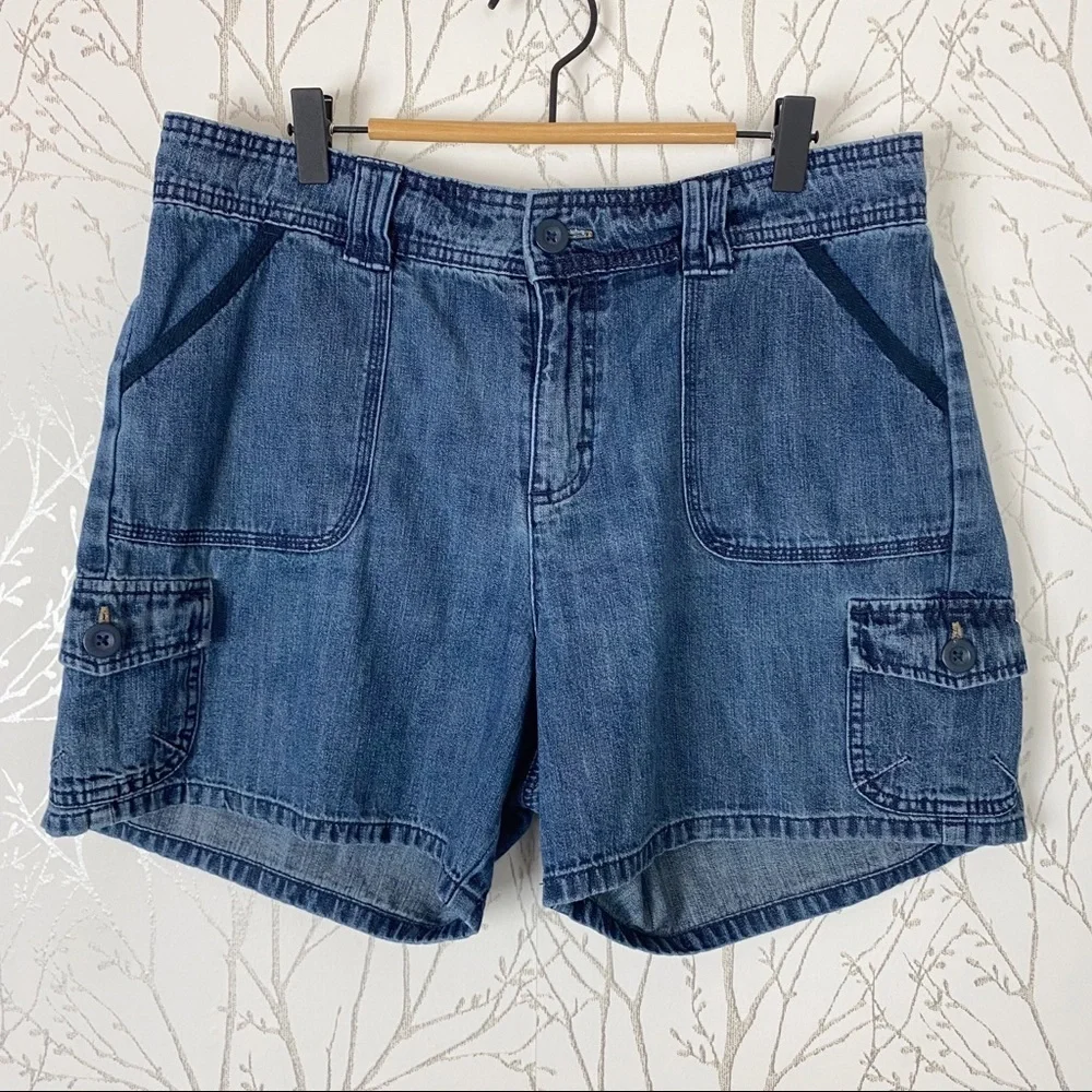 LEE Vintage Y2K Mom Carpenter 100% Cotton Jean Shorts 12